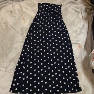 Black and white maxi skirt